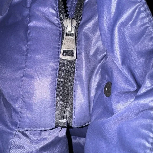 Moncler Size 2 Grenoble Puffer Down Feather Jacket 2010s Navy Blue Short Belted - Picture 14 of 14